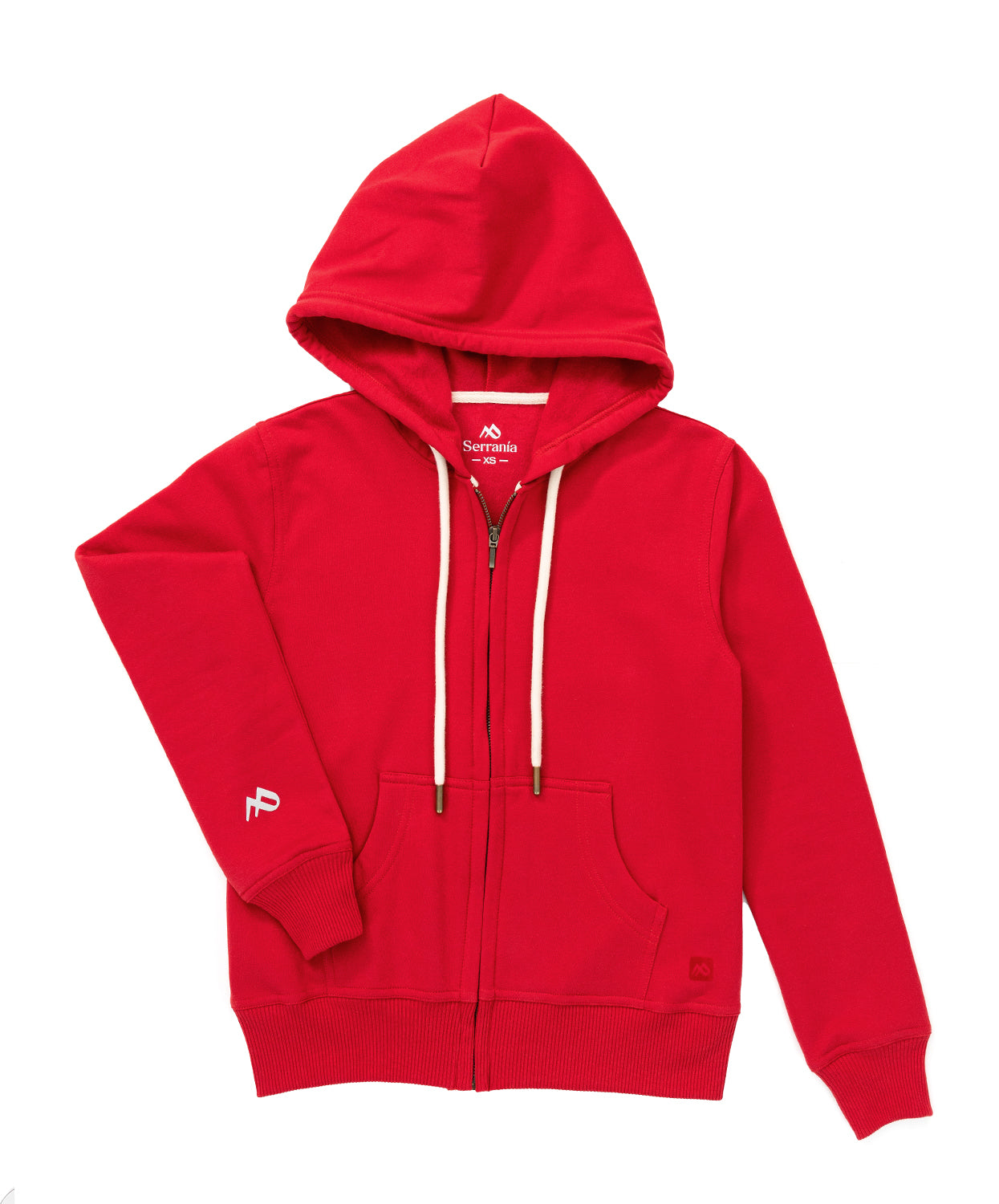 Buzo abierto con Capota Mujer Rojo