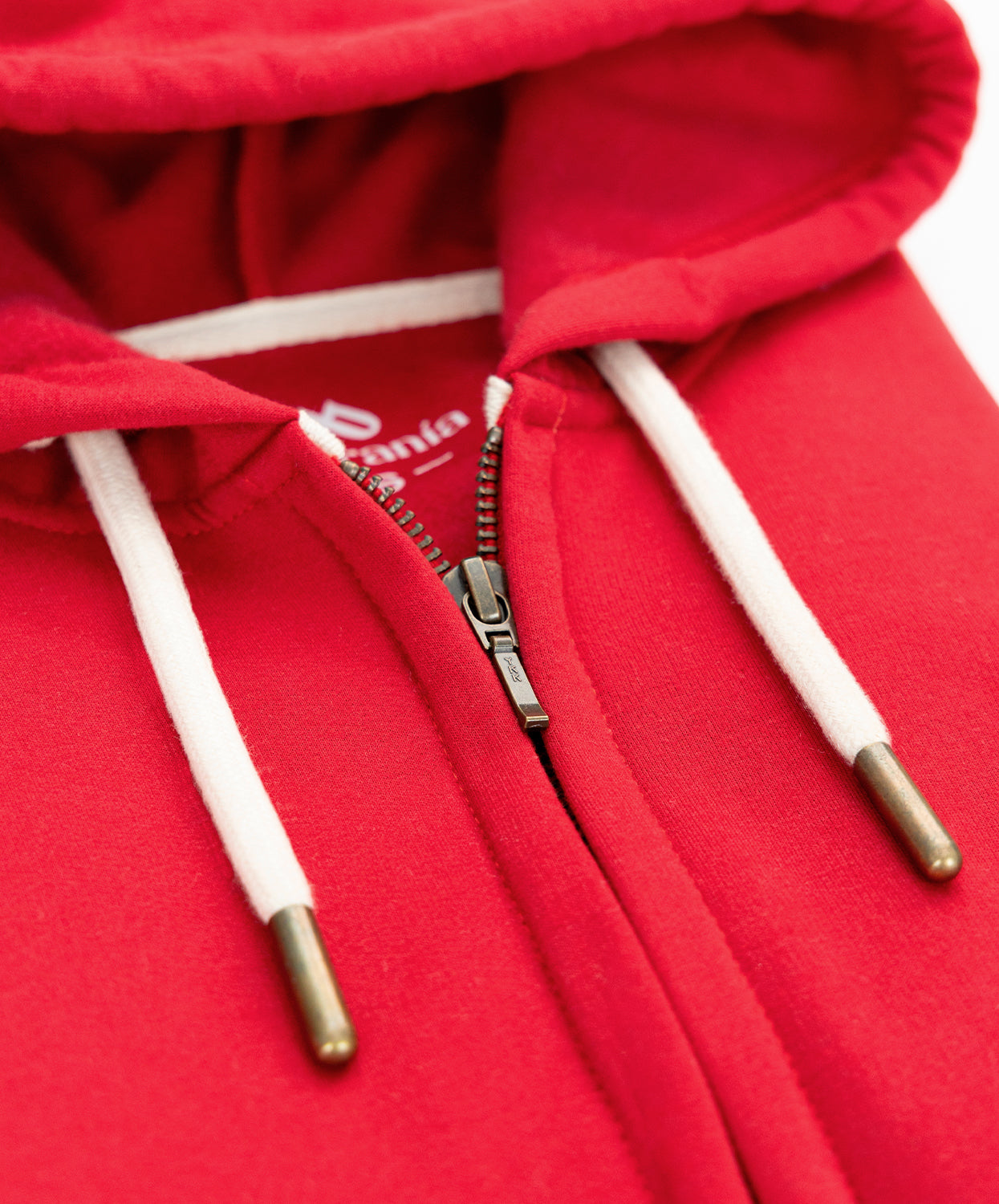 Buzo abierto con Capota Mujer Rojo