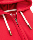 Buzo abierto con Capota Mujer Rojo