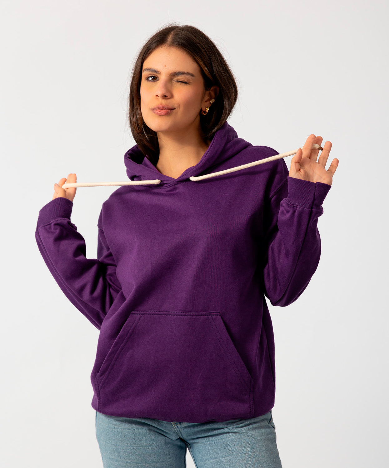 Buzo con Capota Morado Berry