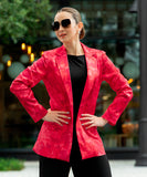 Blazer Flora Rojo Geranio