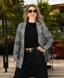 Blazer en Paño Print Montecarlo