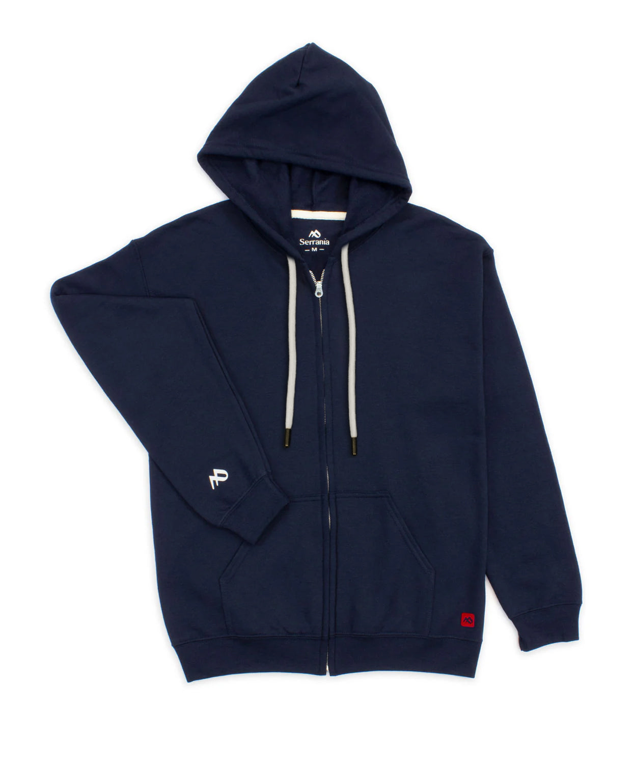 Buzo abierto con capota Hombre Azul Oxford