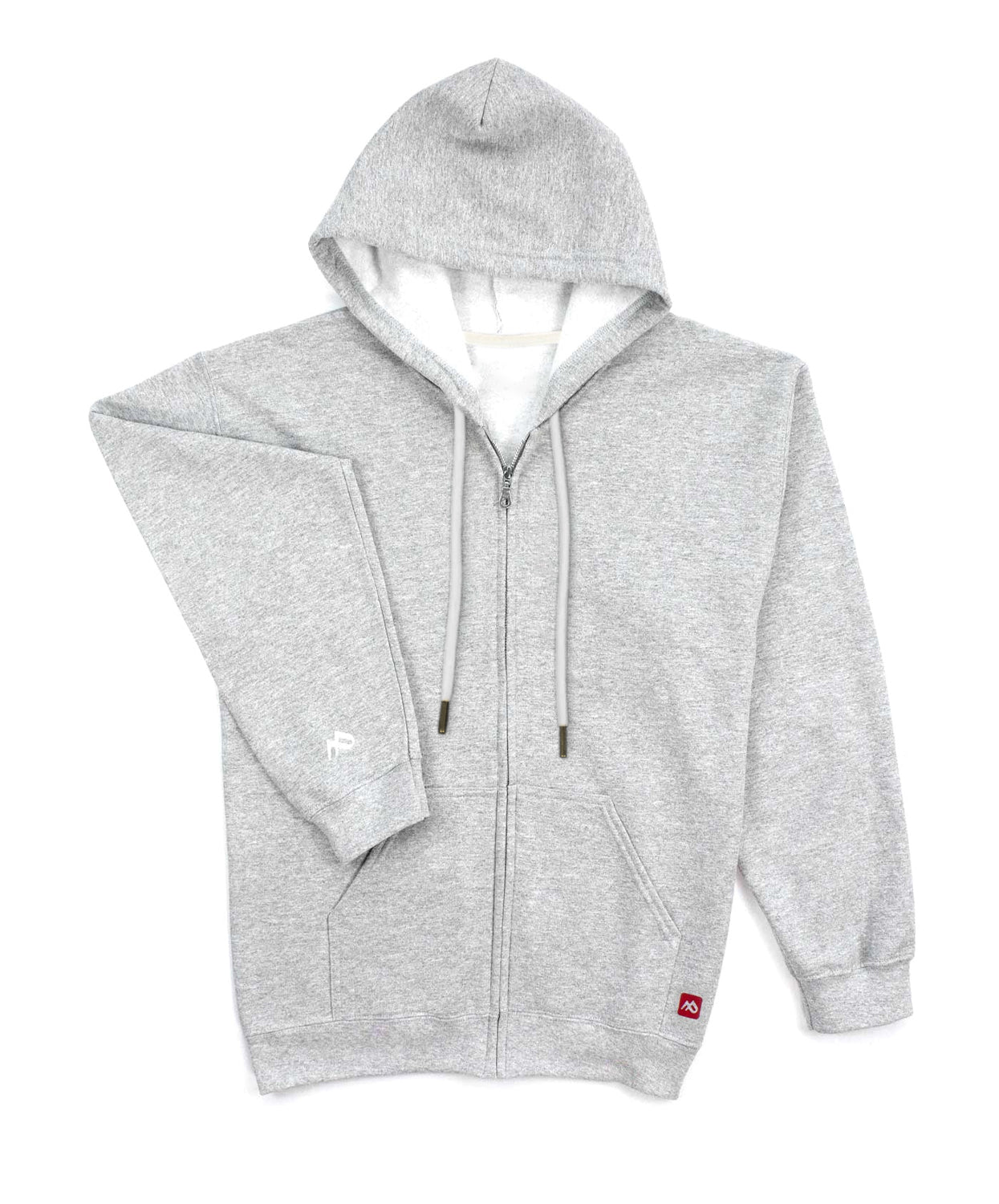 Buzo abierto con capota Hombre Gris Luna