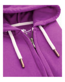 Buzo abierto con Capota Mujer Morado Berry