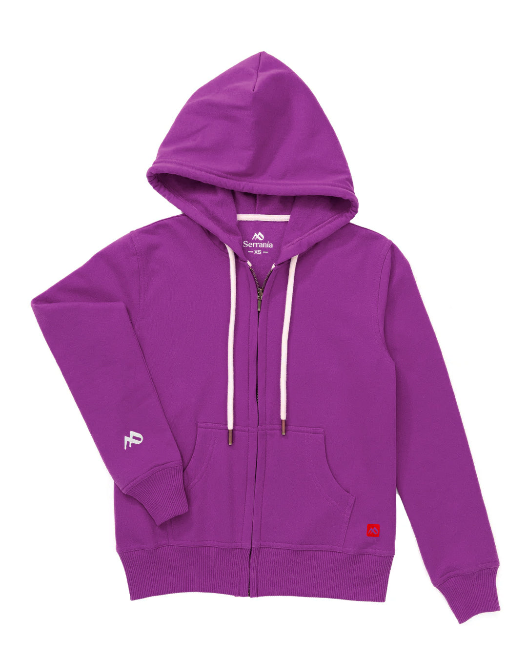Buzo abierto con Capota Mujer Morado Berry