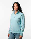 Buzo Cuello alto Mujer Azul Celeste