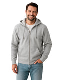 Buzo abierto con capota Hombre Gris Luna