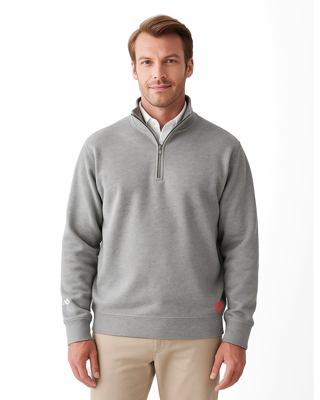 Buzo cuello alto hombre Gris Luna