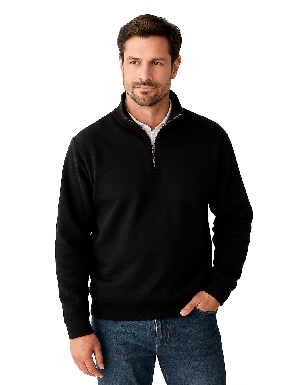 Buzo cuello alto hombre Negro