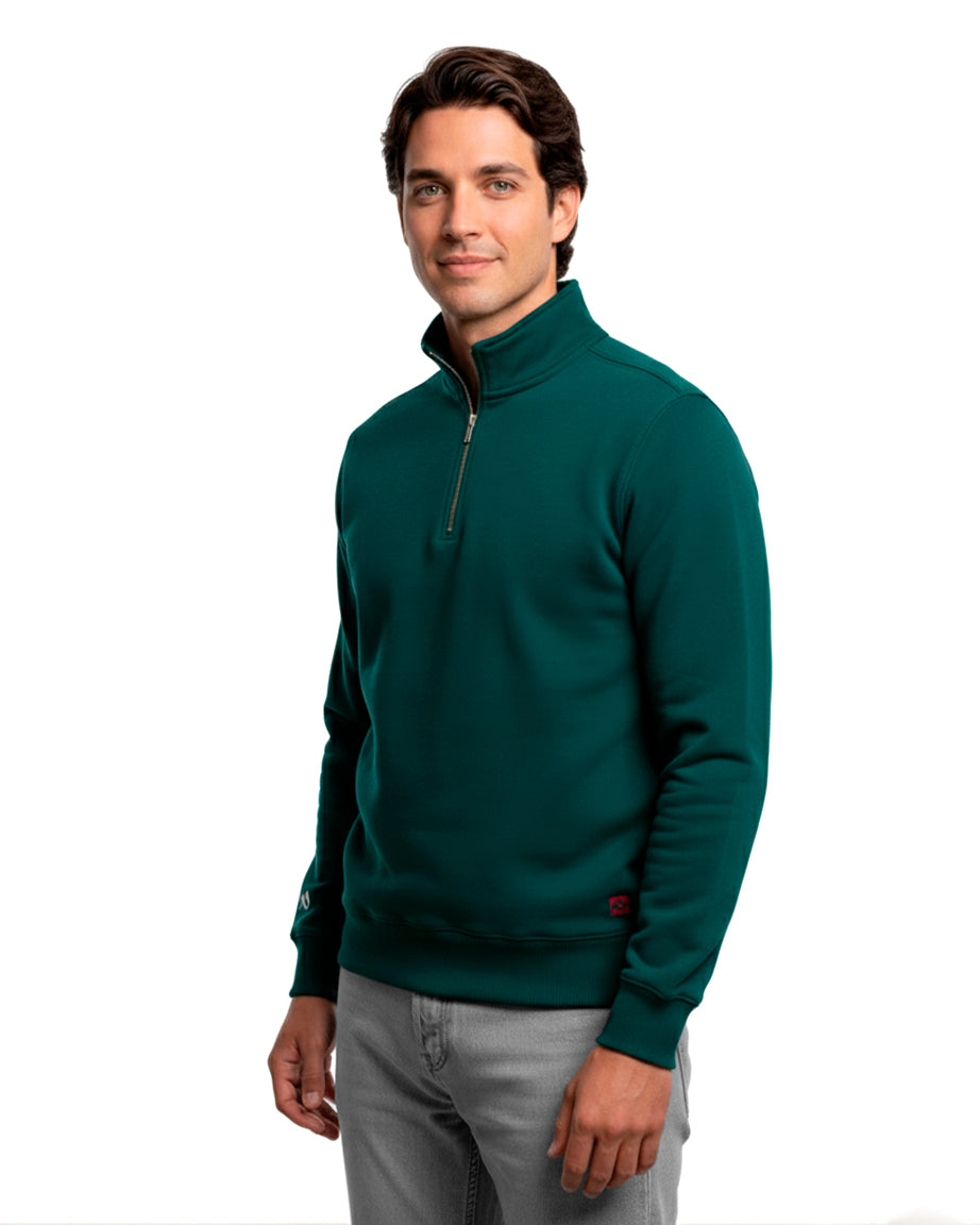 Buzo cuello alto hombre Verde Hoja