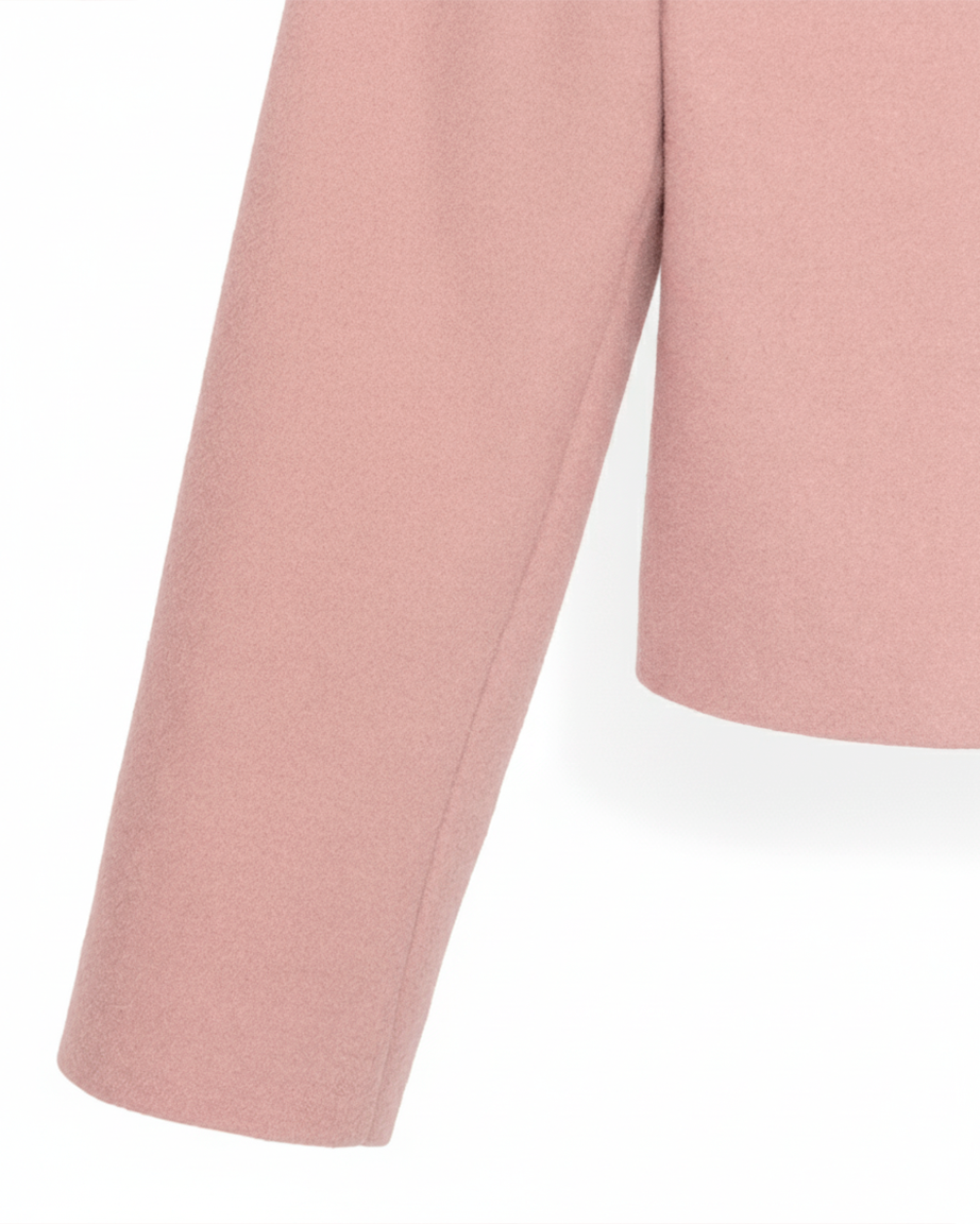Blazer en Paño Cropped Rosa