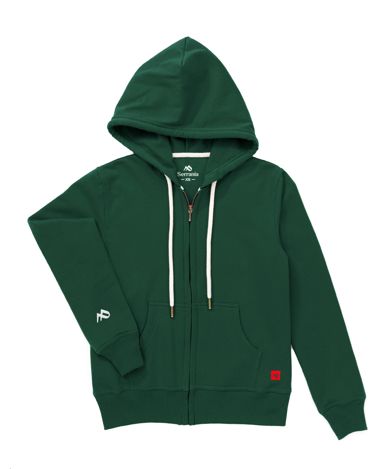 Buzos abierto con Capota Mujer Verde Pino
