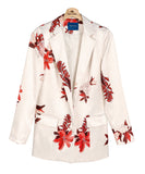 Blazer Flora Marfil Cayeno