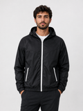 Chaqueta Cyclone Negra Con Cremallera Blanca OUTLET