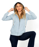 Buzo abierto mujer Azul Celeste
