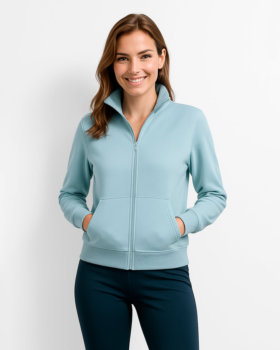 Buzo All-Zip mujer Azul Sky