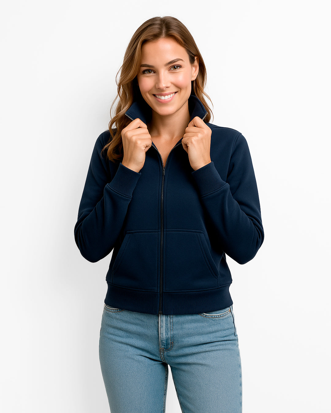 Buzo All-Zip mujer Azul Oxford