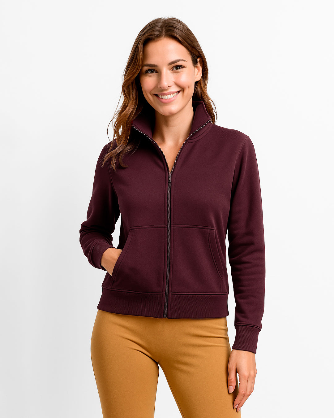 Buzo All-Zip mujer Vinotinto