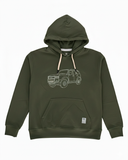 Buzo con Capota Verde Militar outlet