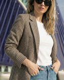 Blazer de Cuadros Café Turín