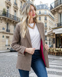 Blazer de Cuadros Café Turín