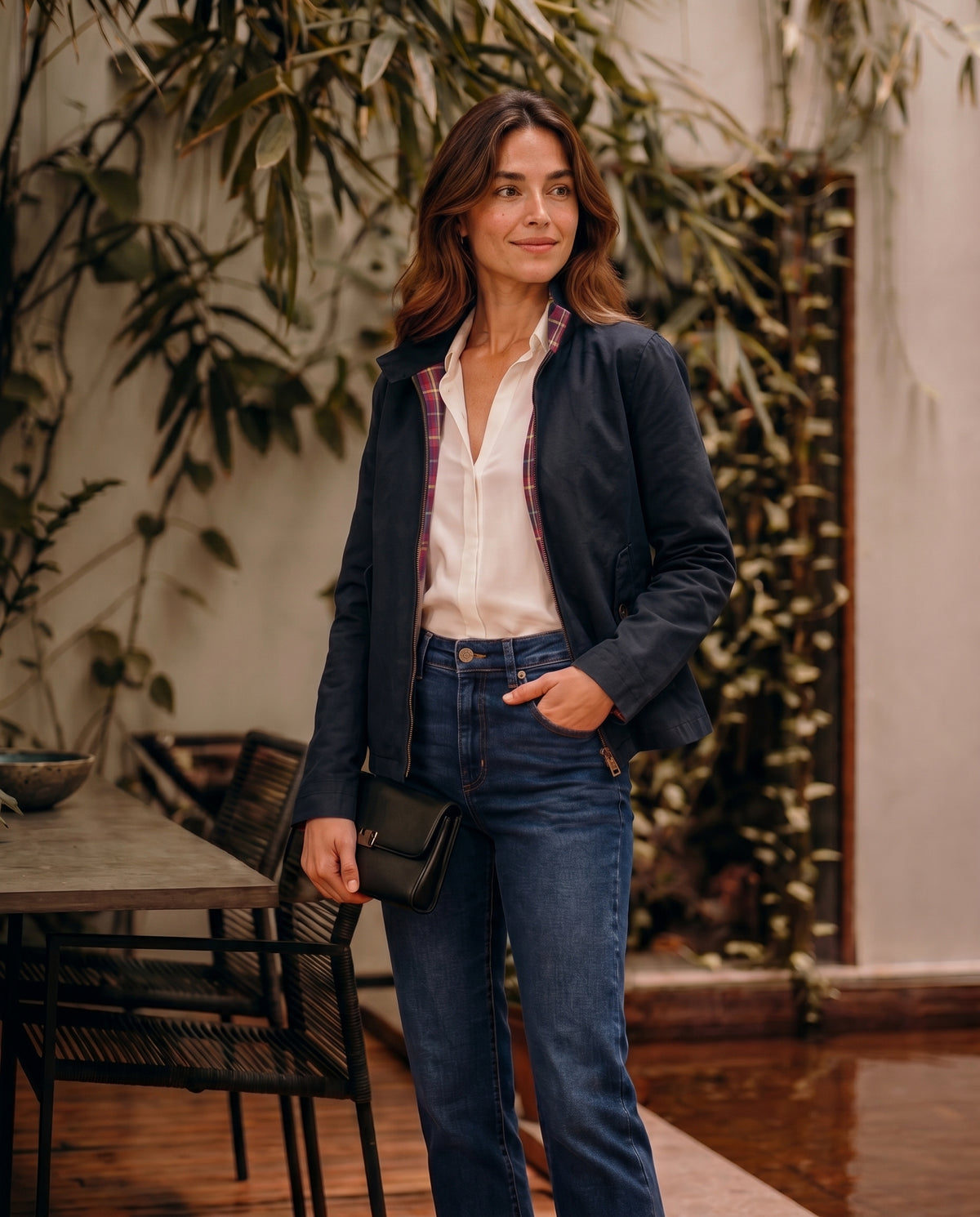 Chaqueta Harrington - Gabardina Azul