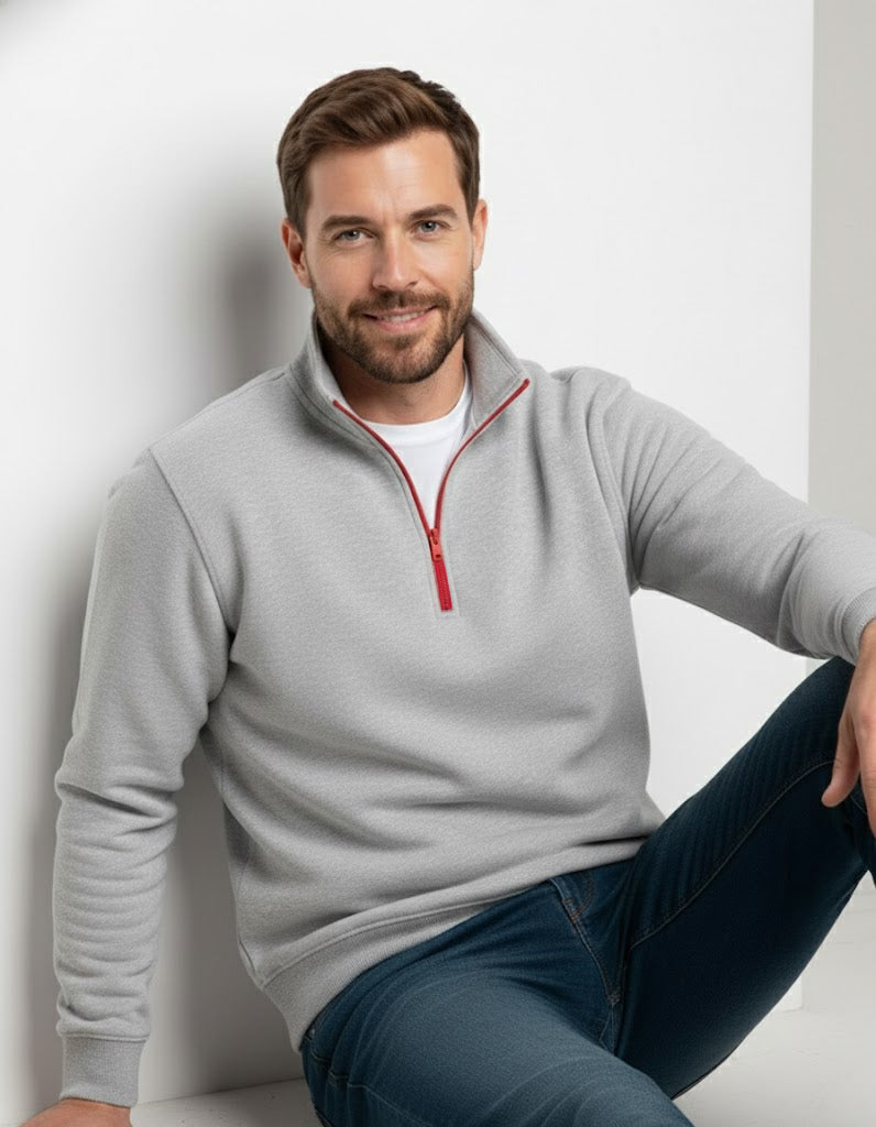 Buzo cuello alto Elite -  Gris Luna