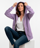 Buzo abierto con Capota Mujer Malva