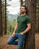 Set 3 Camisetas Elegance Classic: Verde Pino +  Marfil + Blanca