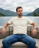 Set 3 Camisetas Elegance Classic: Marfil + Gris Oscuro + Negro