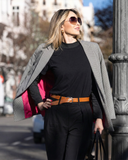 Blazer de Cuadros Negro New Napoles