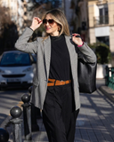 Blazer de Cuadros Negro New Napoles