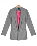 Blazer de Cuadros Negro New Napoles