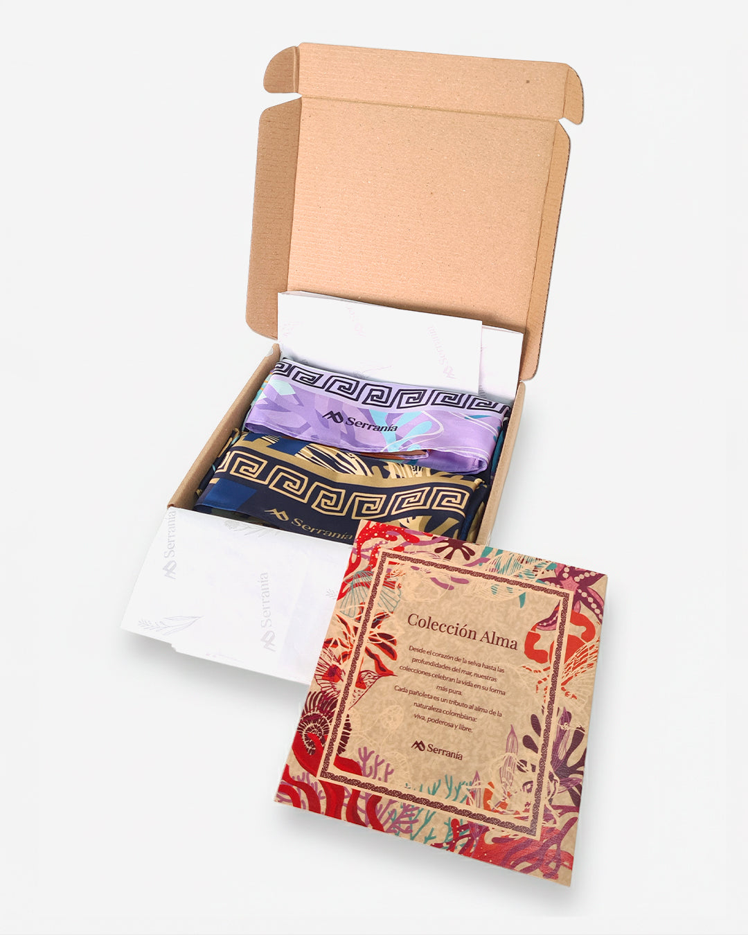 Pack de 2 Pañoletas Mediana (70x70cm) / Guacamaya + Reino de coral