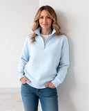 Buzo Cuello alto Mujer Azul Celeste