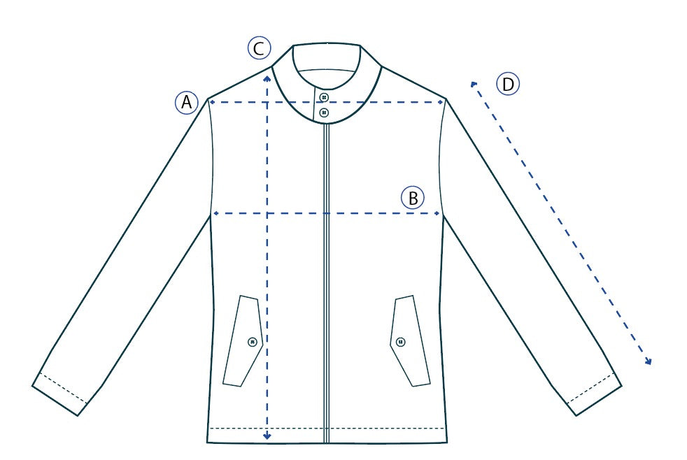 Chaqueta Harrington - Gabardina Azul