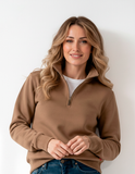 Buzo Cuello alto Mujer Avellana
