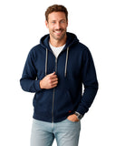 Buzo abierto con capota Hombre Azul Oxford