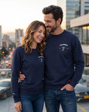 Buzo Unisex Azul Oxford  Colibrí Escudo