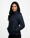 Chaqueta bomber azul oxford mujer