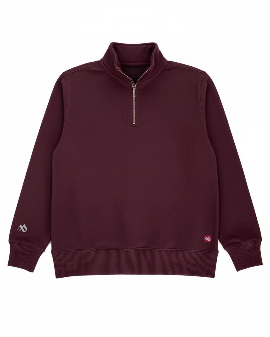 Buzo cuello alto hombre Vinotinto Burdeos