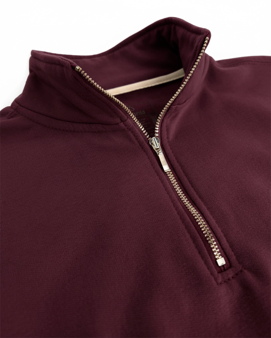 Buzo cuello alto hombre Vinotinto Burdeos