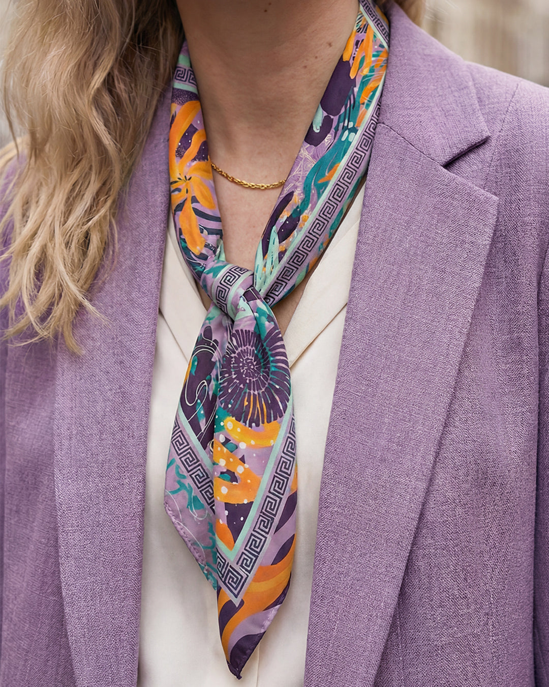 Pack de 3 pañoletas pequeñas (45x45cm) / Brisa marina + Colibrí + Origen coral