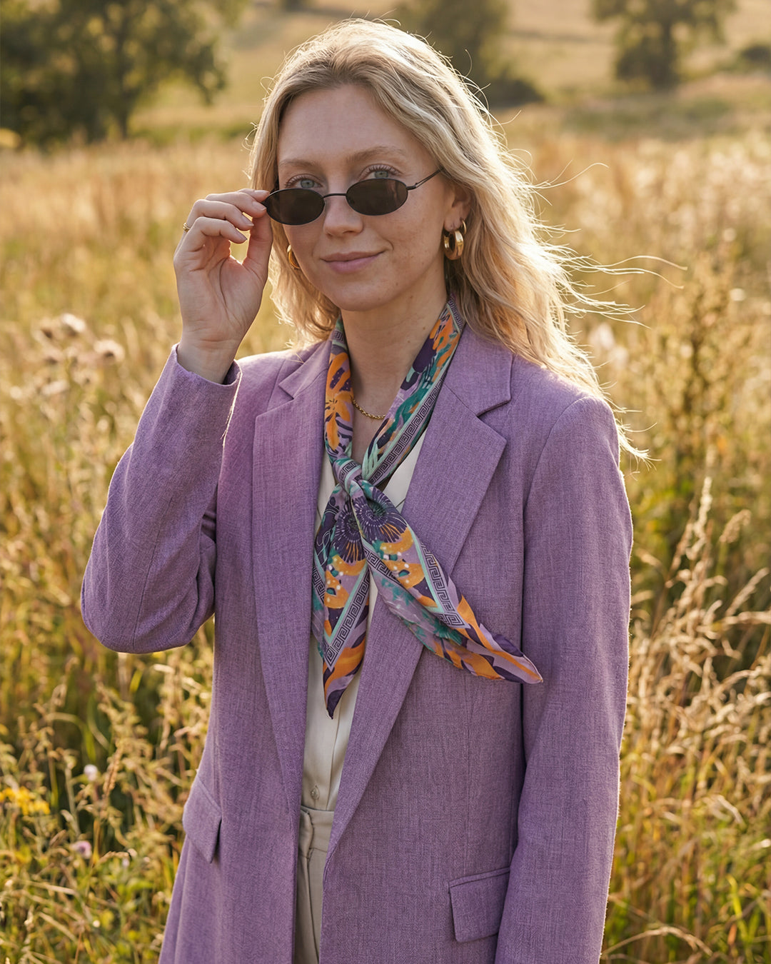 Pack de 2 Pañoletas Mediana (70x70cm) / Brisa marina + Reino coral