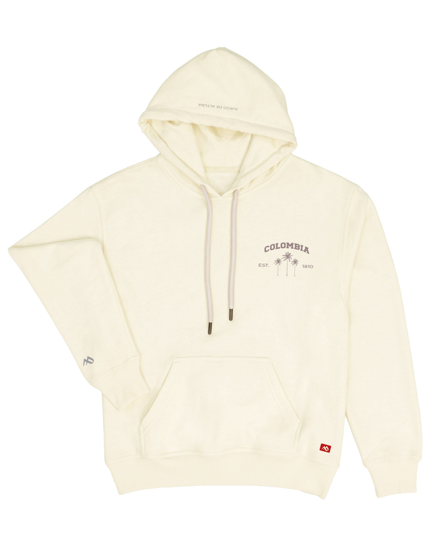 Buzo Unisex con Capota Marfil Palmera Escudo