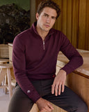 Buzo cuello alto hombre Vinotinto Burdeos