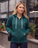 Buzo abierto con Capota Mujer Verde Hoja