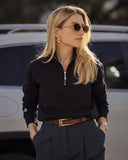 Buzo Cuello alto Mujer Negro