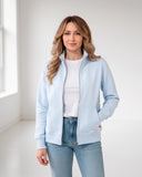 Buzo abierto sin capota mujer Azul Celeste